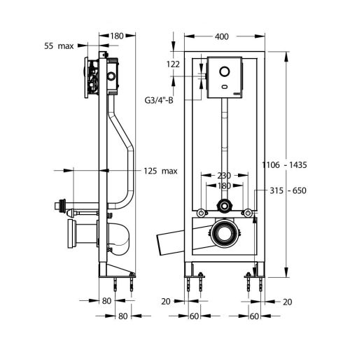 Bâti-support P7100XL N 4 l alimentation secteur PRESTO 18506 photo du produit Secondaire 1 L