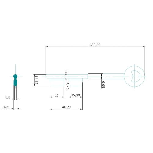 Ébauche à double panneton compatible Fichet sans souci photo du produit Secondaire 1 L