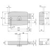 Serrure monopoint horizontal fouillot droite cylindre de 50mm sur numéro BC1534 - CISA - 3005015000BC1534 pas cher Secondaire 2 S