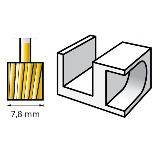 Fraise &agrave; graver de forme cylindrique de diam&egrave;tre 7,8mm - DREMEL MAX - 26150115DM pas cher Secondaire 1 L