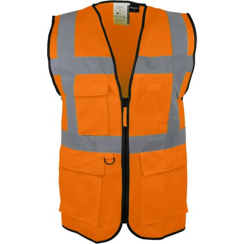 Gilet de signalisation haute visibilit&eacute; orange multipoches taille M SINGER SAFETY GARO02 photo du produit Secondaire 2 L