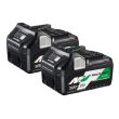 Pack de 2 batteries Hikoki BSL36A18 (36 - 18 V) (2,5 - 5 Ah) MULTI-VOLT - 373788 photo du produit