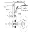 Colonne de douche EUPHORIA SYSTEM 260 avec mitigeur thermostatique - GROHE PROFESSIONAL - 27615002 pas cher Secondaire 1 S