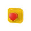 Coup de poing d'urgence poussoir déverrouillage 1/4 tour étanche PLEXO avec enjoliveur jaune et bouton rouge LEGRAND 069549L photo du produit Secondaire 2 S