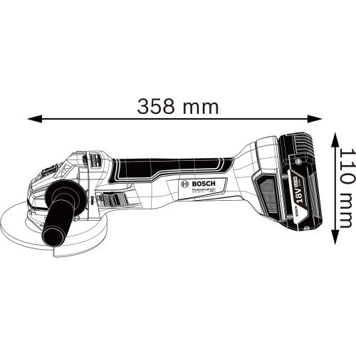 Meuleuse angulaire 18V GWS 18V-10 solo (sans batterie ni chargeur) en boite carton - BOSCH - 06019J4002 pas cher Secondaire 1 L