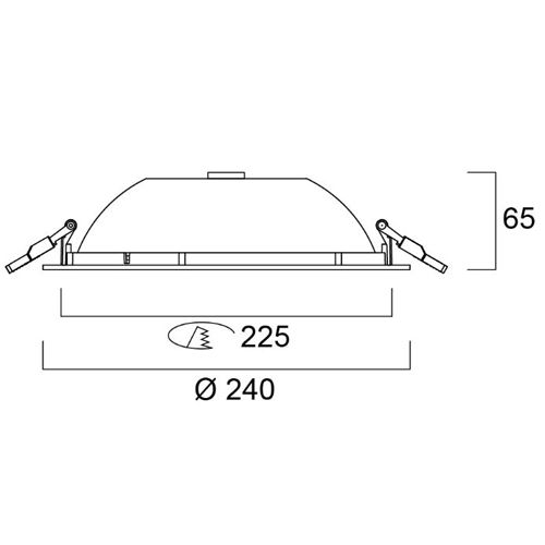 Lampe START DOWNLIGHT 225 IP44 24W 2325lm 840 - SYLVANIA - 0030331 pas cher Secondaire 2 L