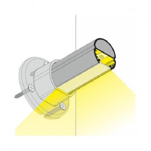 Profilé ovale pour bandeaux LED aluminium anodisé 1 m MIIDEX LIGHTING 9800 photo du produit Secondaire 1 L