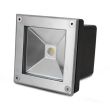 Spot LED ETNA CARRE encastrable sol inox 316L 5 W 4000 K MIIDEX LIGHTING 706210 photo du produit