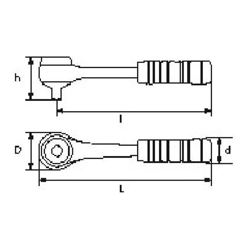 Cliquet Push 1/2'' 120 dents à inversion par levier - SAM OUTILLAGE - S-158P pas cher Secondaire 2 L