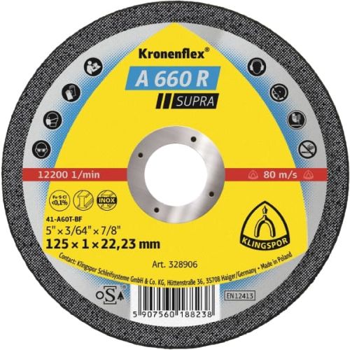 Disque à tronçonner A 660 R Supra KLINGSPOR 328906 photo du produit Principale L