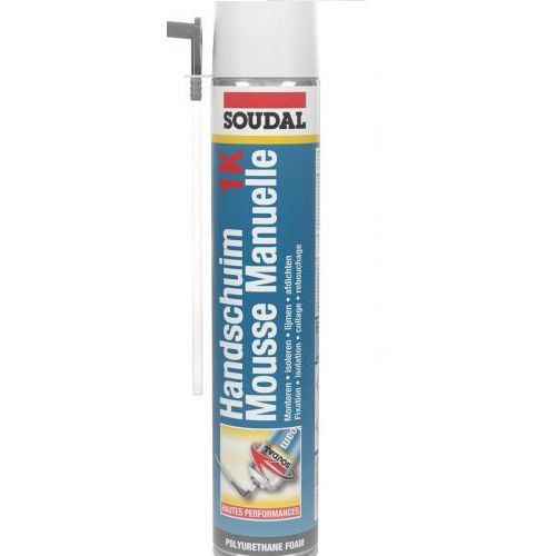 Mousse manuelle SOUDAFOAM 1K polyuréthane jaune aérosol 750ml - SOUDAL - 108803 pas cher