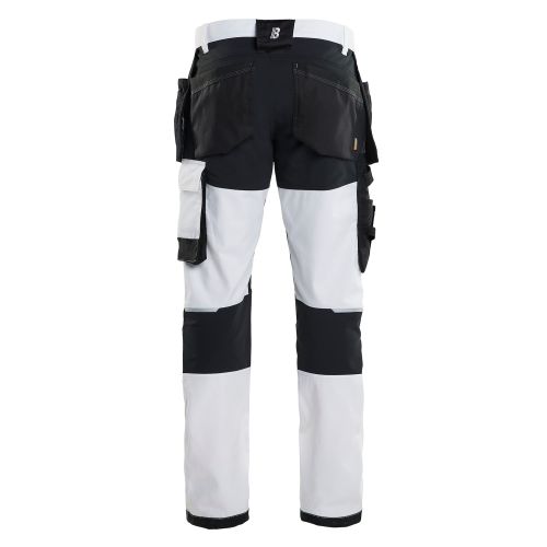 Pantalon peintre stretch 2D avec poches flottantes blanc/noir T38L - BLÅKLÄDER - 177018321099C114 pas cher Secondaire 1 L