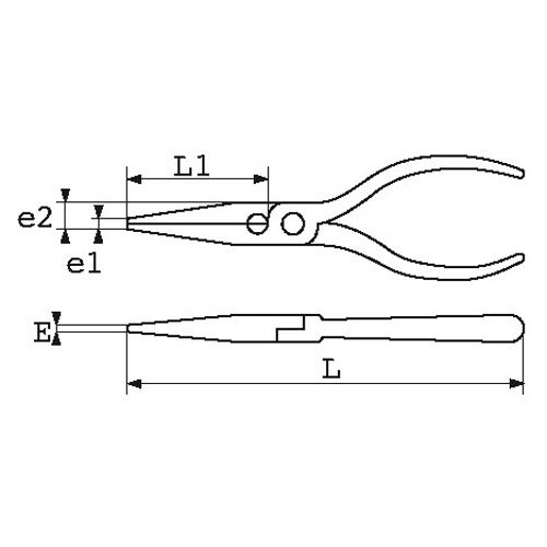 Pince à bec rond isolée 1000V 160mm - SAM OUTILLAGE - 235-16TI pas cher Secondaire 1 L