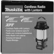 Radio avec lanterne LED LXT 14,4 à 18V (sans batterie ni chargeur) en boîte en carton - MAKITA - DMR055 pas cher Secondaire 18 S
