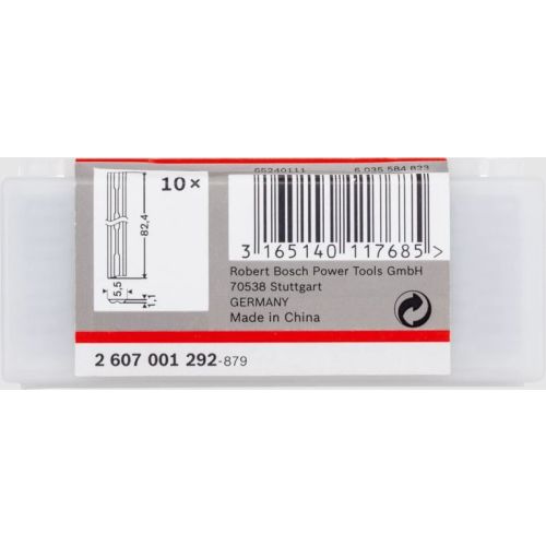 Pack de 10 fers de rabot réversibles à chants droits 82x5,5mm - BOSCH - 2607001292 pas cher Secondaire 2 L