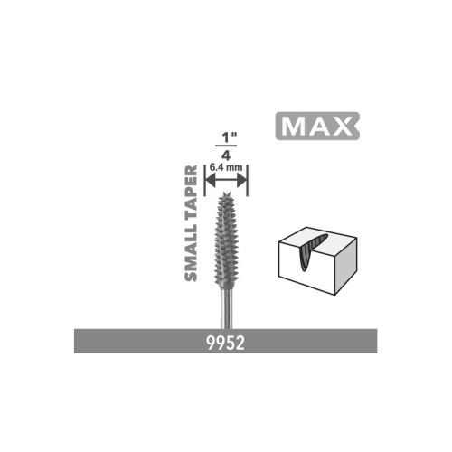 Fraise DREMEL MAX 9951 dents acier inox D6,35mm embout conique - DREMEL - 26159952DM pas cher Secondaire 1 L