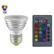 Ampoule LED 3 W E27 RGB et télécommande blister MIIDEX LIGHTING 7398B1 photo du produit