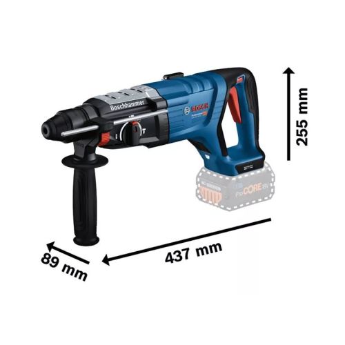 Perforateur SDS-Plus 18V GBH 18V-28 DC Professional (sans batterie ni chargeur) - BOSCH - 0611919000 pas cher Secondaire 2 L