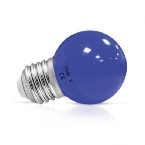 Pack de 2 ampoules LED E27 1 W bulbe bleu MIIDEX LIGHTING 76191 photo du produit