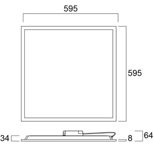 Dalle START PANEL FLAT BL ECO 600 36W 3200lm 830 Lilo - SYLVANIA - 0048400 pas cher Secondaire 2 L