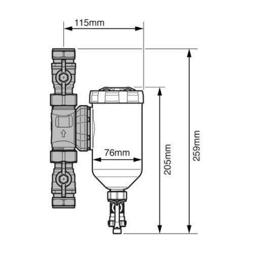 Filtre ELIMINATOR Vortex® 300 ml 3/4''M - SENTINEL - ELIMV300-GRP3\4M-EXP pas cher Secondaire 4 L