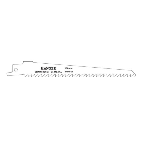 Lames de scie sabre SBM15006Bi L 150 mm pour bois et métal HANGER 150307 photo du produit Principale L