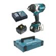 Boulonneuse à chocs 18V + 2 batteries 5 Ah + chargeur + coffret MAKPAC - MAKITA - DTW1002RTJ pas cher