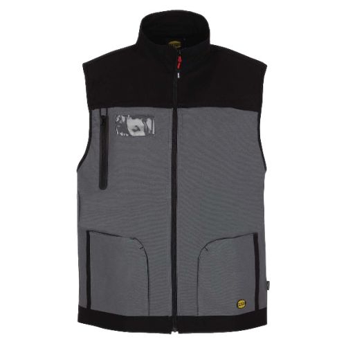 Gilet de travail STRETCH gris foncé/noir T3XL - DIADORA SPA - 702.170017 pas cher