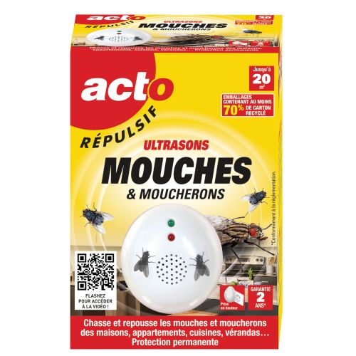 Répulsif ultrasons pour les mouches et moucherons fixe ACTO REPULSIF RUSMO1 photo du produit