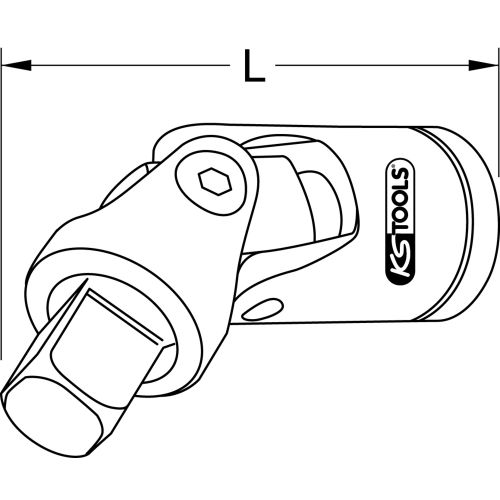 Cardan Inox inoxydable et résistant aux acides 1/2'' 85 mm KS TOOLS 964.1240 photo du produit Secondaire 1 L