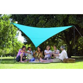 Pack voile d'ombrage triangulaire Camping Serenity 3,6m azur - JARDILINE - VK360 AZUR pas cher Principale M