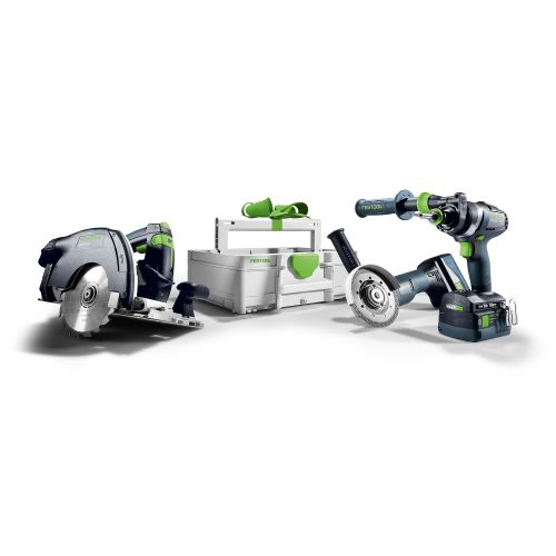 Pack 3 outils menuiserie 18V (HKC 55 + TPC 18 + AGC 18) + 2 batteries 5Ah + chargeur + Systainer - FESTOOL - 578025 pas cher Secondaire 1 L