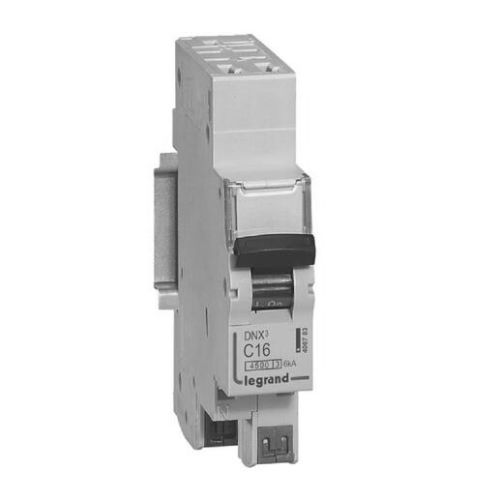Disjoncteur phase + neutre DNX&sup3; 4500 6kA arriv&eacute;e bornes automatiques 1 module 1P+N 230V 16A - LEGRAND - 406783 pas cher