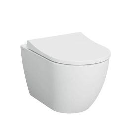 Pack cuvette suspendue Vitra Carene Mia Round fixation apparente sans bride abattant slim - 7511B003-6288 photo du produit Principale M