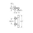 Mitigeur de douche thermostatique mural chromé GROHTHERM 500 GROHE 34795000 photo du produit Secondaire 1 S