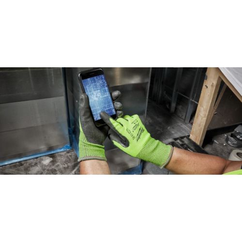 Gants haute visibilité anti-coupure niveau 4/D taille 9 (L) MILWAUKEE 4932479928 photo du produit Secondaire 2 L