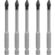Coffret de 5 forets pour tuiles HardCeramic HEX-9 6mm - BOSCH EXPERT - 2608900599 pas cher