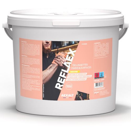 Reflaex lingettes mains et surfaces  seau de 130 lingettes AEXALT SA607 photo du produit Principale L