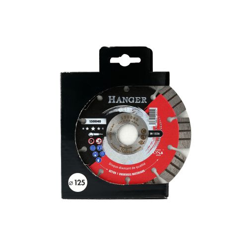 Disque diamant Premium 125 mm pour le béton segment 12 mm - HANGER - 150040 pas cher Secondaire 2 L