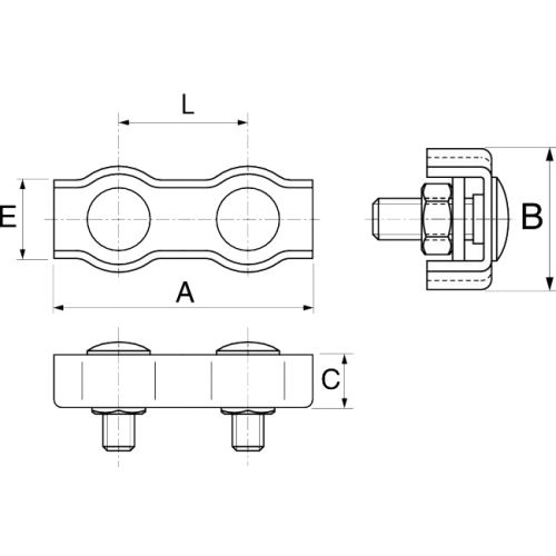 Serre câble plat double A4 6mm boîte de 5 - ACTON - 649086 pas cher Secondaire 1 L