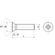 Vis à métaux tête fraisée pozidrive A4 DIN 965 6X10 boîte de 200 - ACTON - 642146X10 pas cher Secondaire 3 S