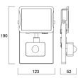 Projecteur SYLFLOOD IP54 PIR noir 1000 Lm SYLVANIA 0047115 photo du produit Secondaire 5 S