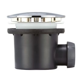Bonde tourbillon Wirquin pour receveur D 90 mm dôme ABS chromé - 30723744 photo du produit Principale M