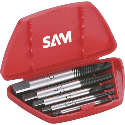 Coffret de 5 extracteurs hélicoïdaux pour vis cassées SAM OUTILLAGE 761-C-5 photo du produit Principale L