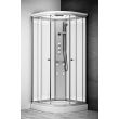 Cabine de douche Hydromassante SILVER HYDRO 80x80 blanc - THALASSOR - SQMB8080 pas cher