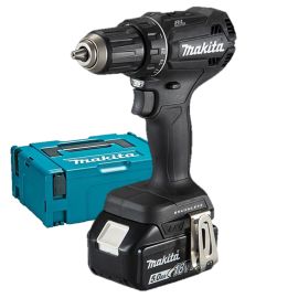 Perceuse visseuse noire 18V Makita DDF485RTJB + 2 batteries 5 Ah + chargeur + coffret MAKPAC photo du produit Principale M