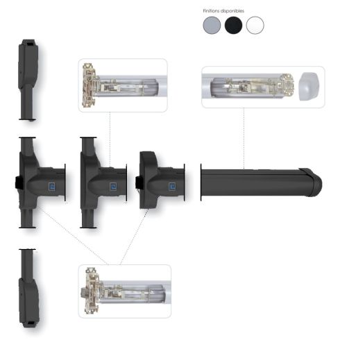 Antipanique PUSH PANAMA coupe-feu 1 point noir H&eacute;racl&egrave;s 8821F0054_37 photo du produit Principale L