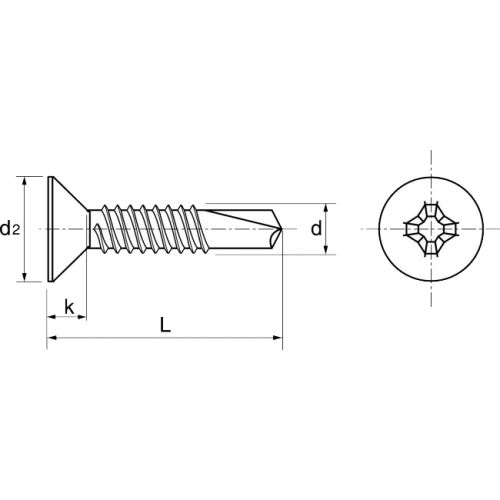 Vis autoperceuse tête fraisée Phillips inox A2 DIN 7504O 3.5X13 boîte de 200 ACTON 624283,5X13 photo du produit Secondaire 3 L