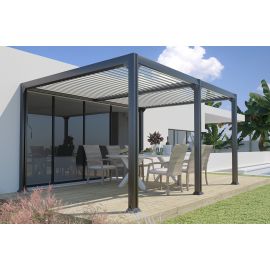 Pergola adossée toit plat Couleurs du monde 3x4 - MADISON pas cher Principale M