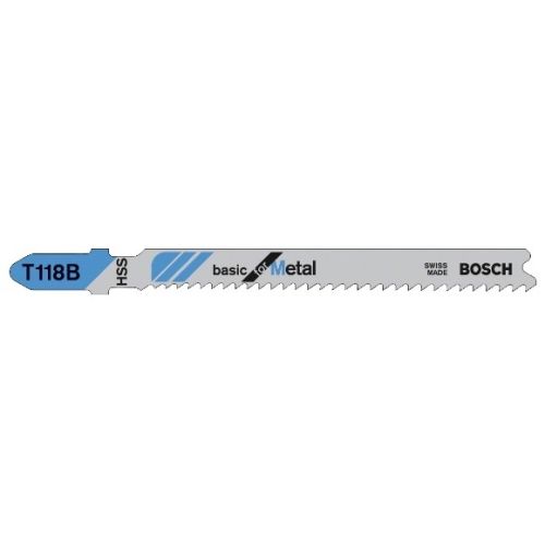 Lame de scie sauteuse T118 B Basic for Metal 5 pièces - BOSCH - 2608631014 pas cher